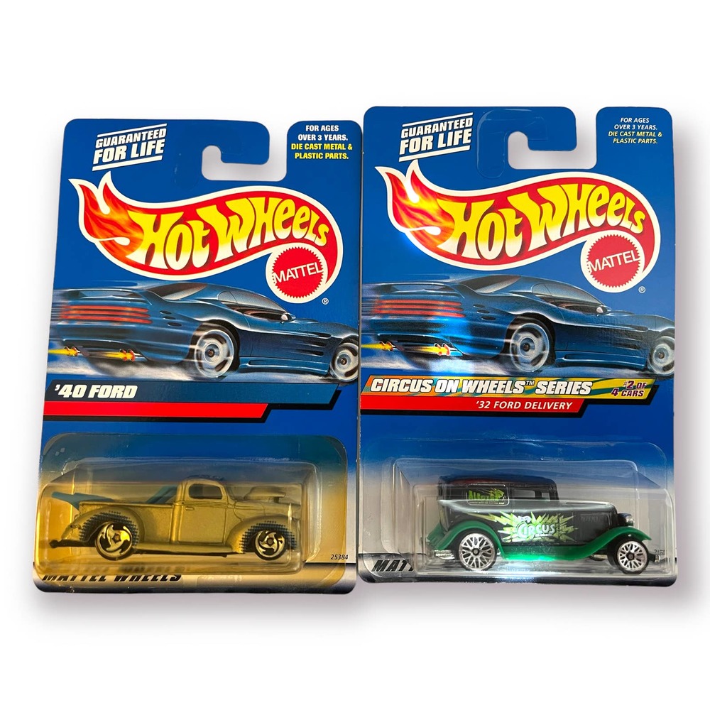 Hot Wheels 1999 ‘40 Ford Pickup triston Truck+’32 ford delivery circus